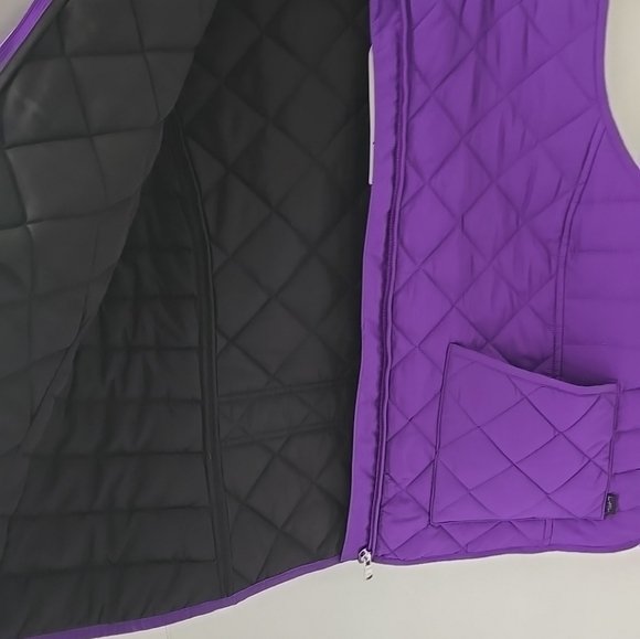 Lauren Ralph Lauren Purple Diamond Quilted Full-Zip Vest Size XL - Picture 11 of 14